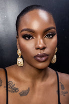 Regal Lion Matte Gold Earrings - Trufacebygrace