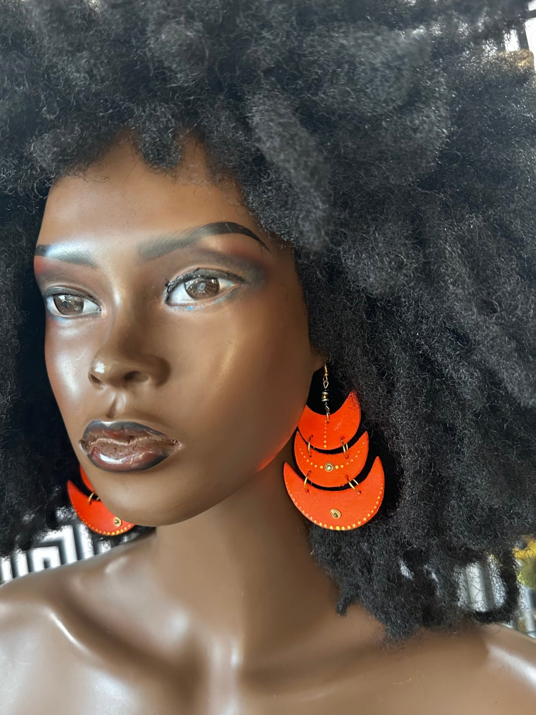 Safari Dreams Painted wood earrings - Trufacebygrace