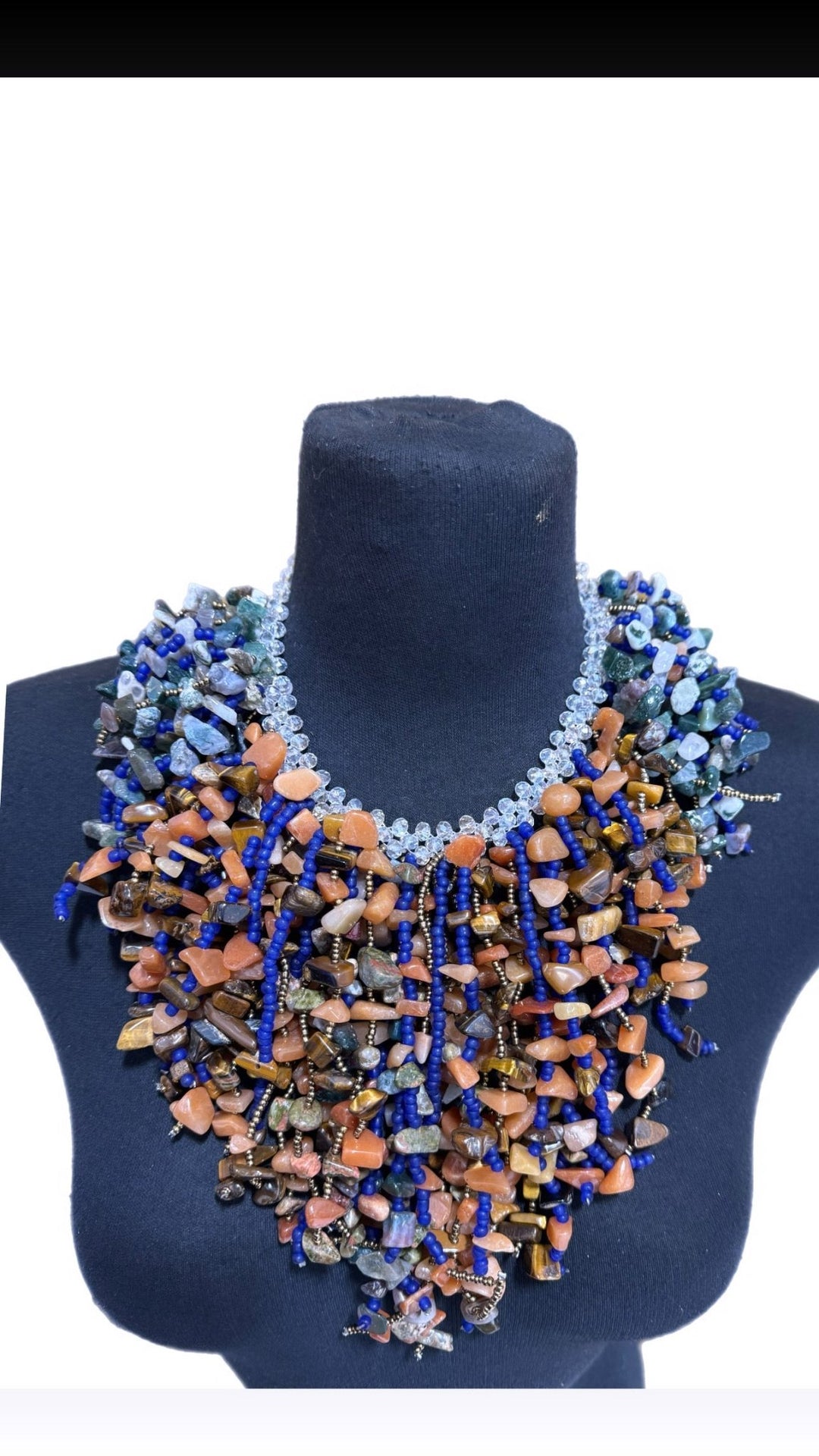 Sample : Asase Gemstone Cascade Necklace - Trufacebygrace