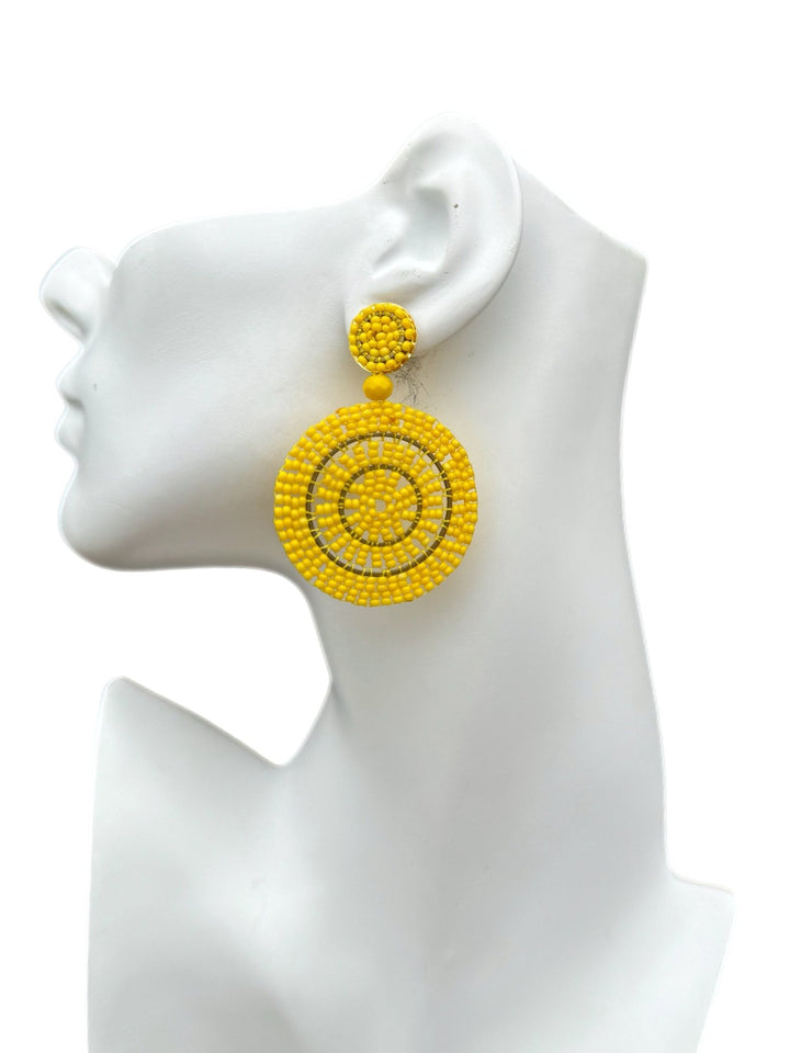 Sample : beaded circle Earring - Trufacebygrace