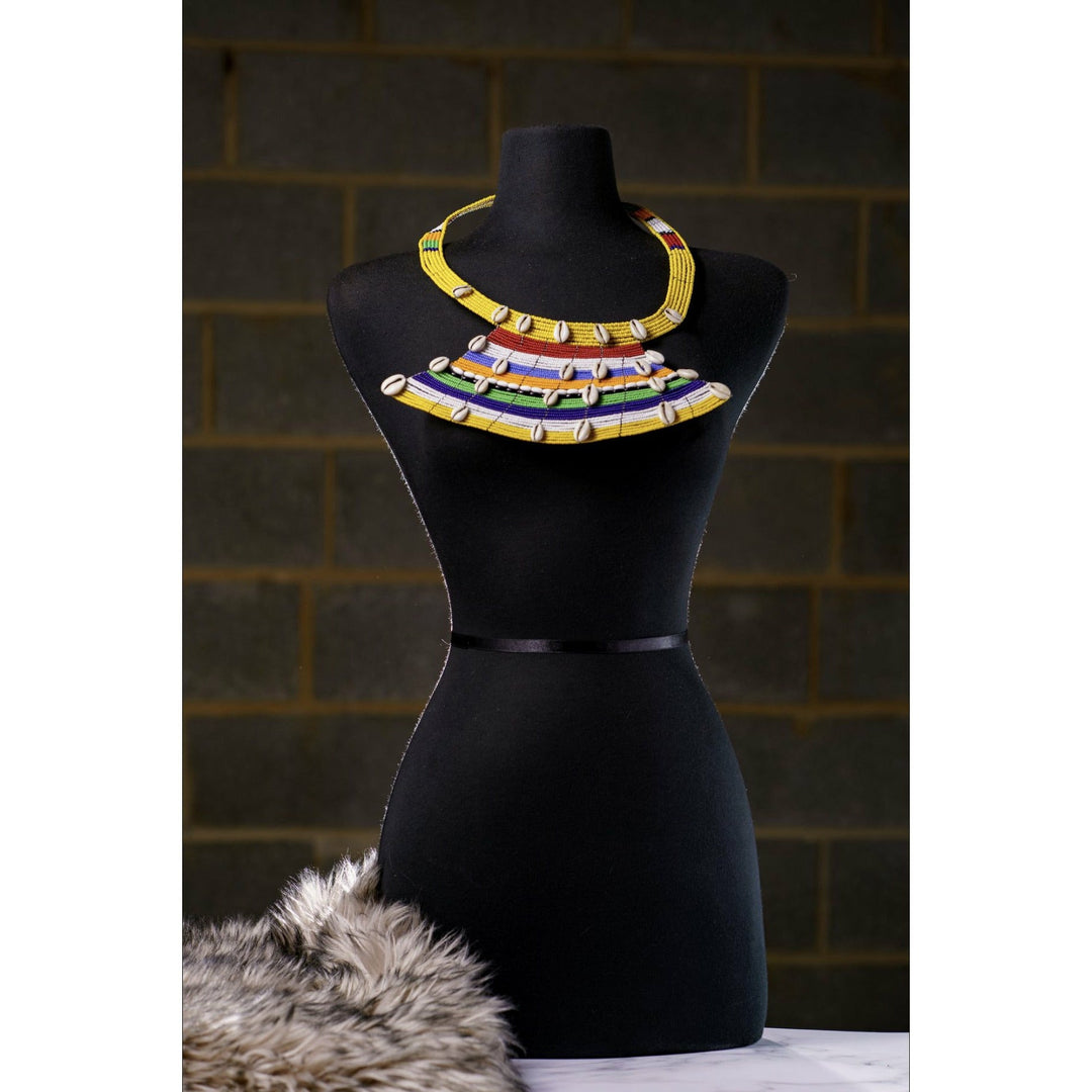 Sample: Beads and Cowrie Neckpiece - Trufacebygrace