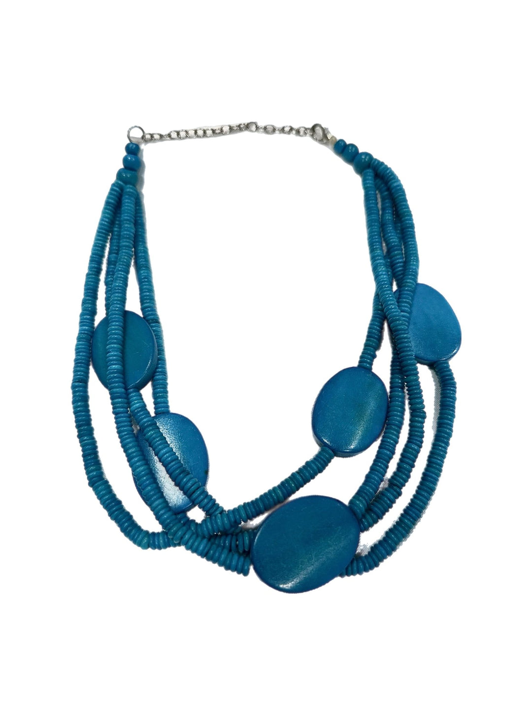 Sample: Blue Beaded vintage Statement Necklace - Trufacebygrace