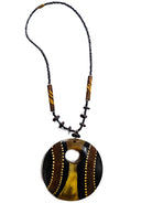 Sample: Earth Tones Horn Tribal Pendant Necklace - Trufacebygrace