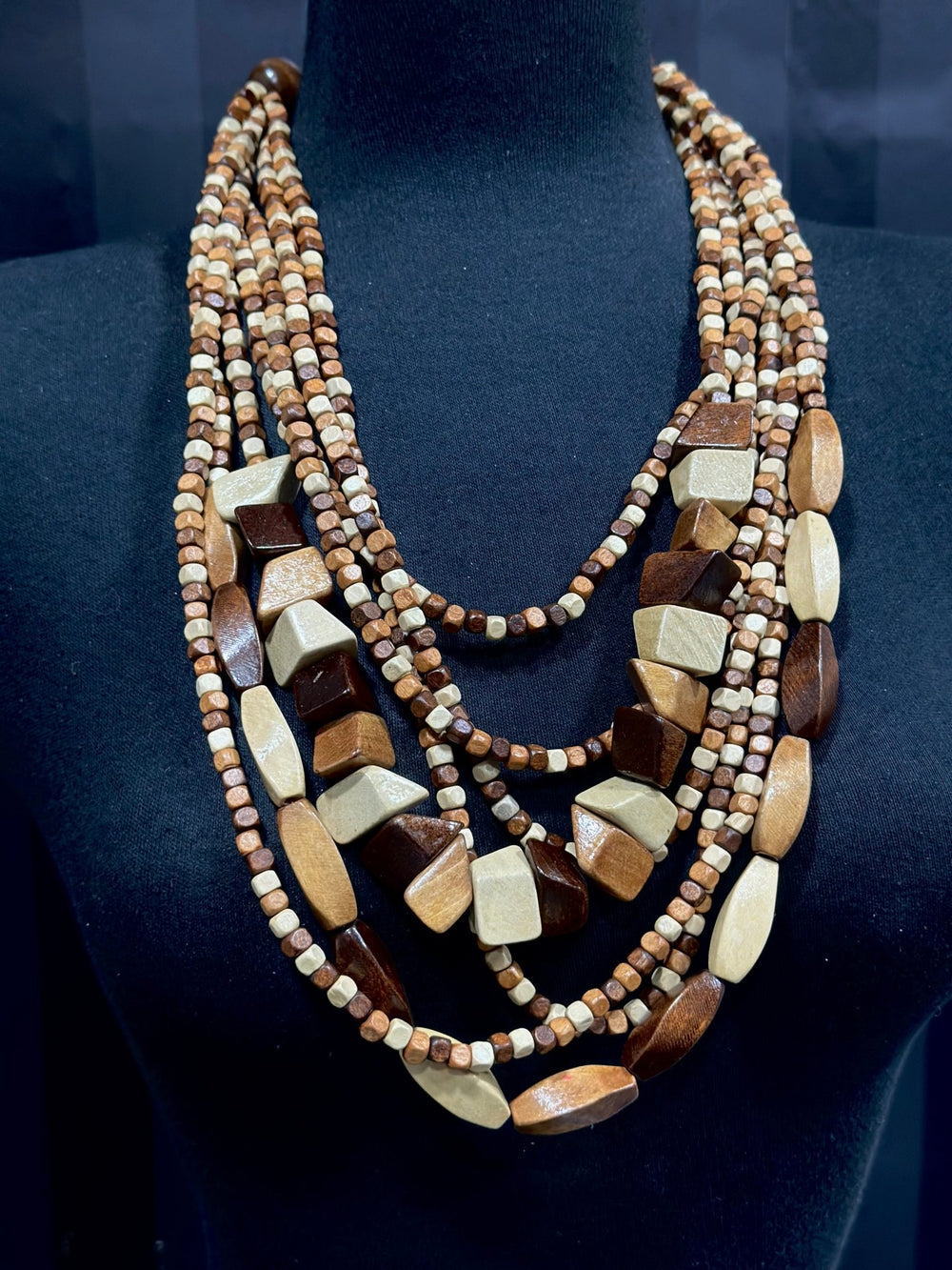 Sample : Earthtones Multi - layered Necklace - Trufacebygrace