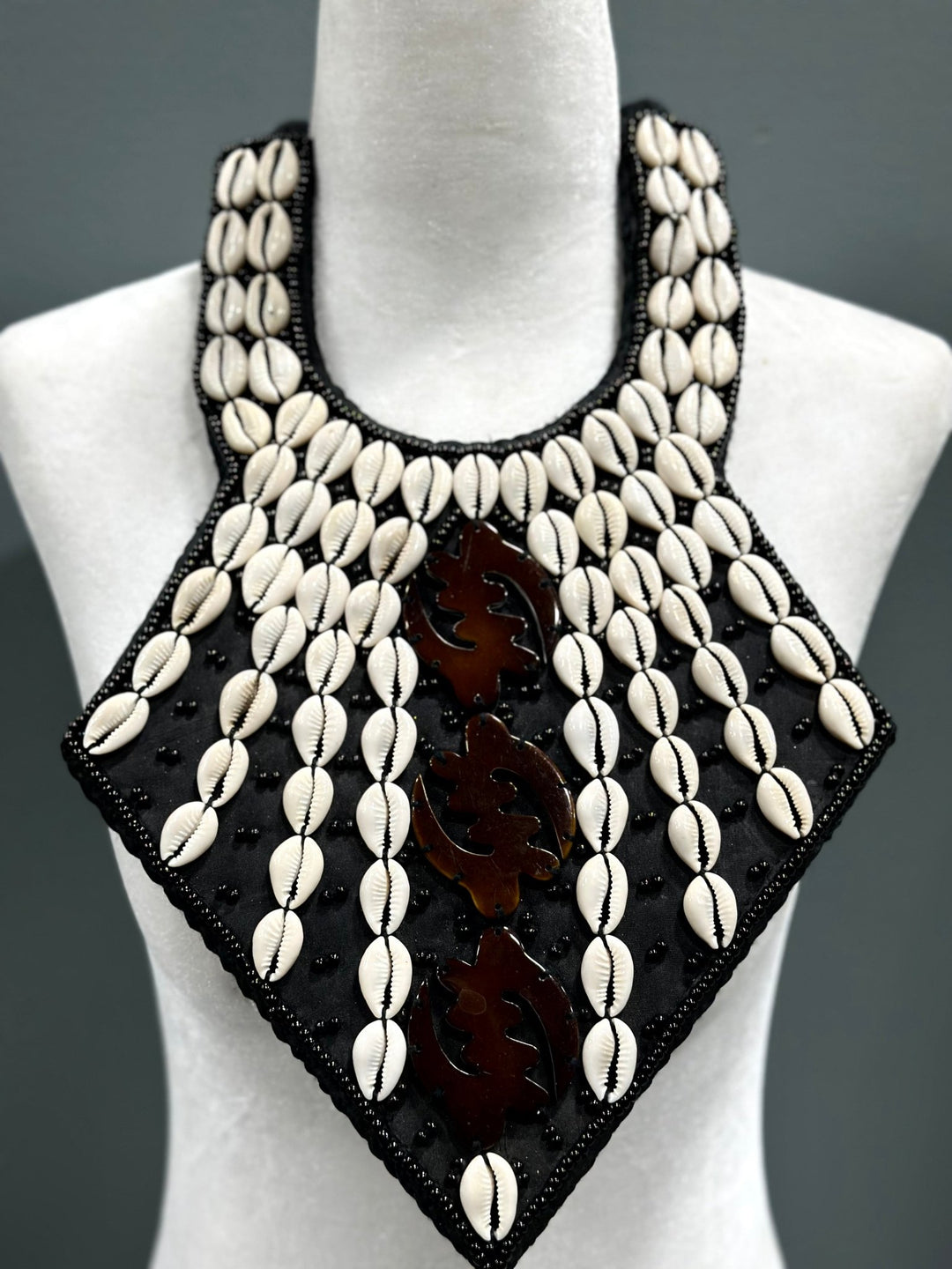 Sample: Gye Nyame (only God) cowry beaded necklace - Trufacebygrace