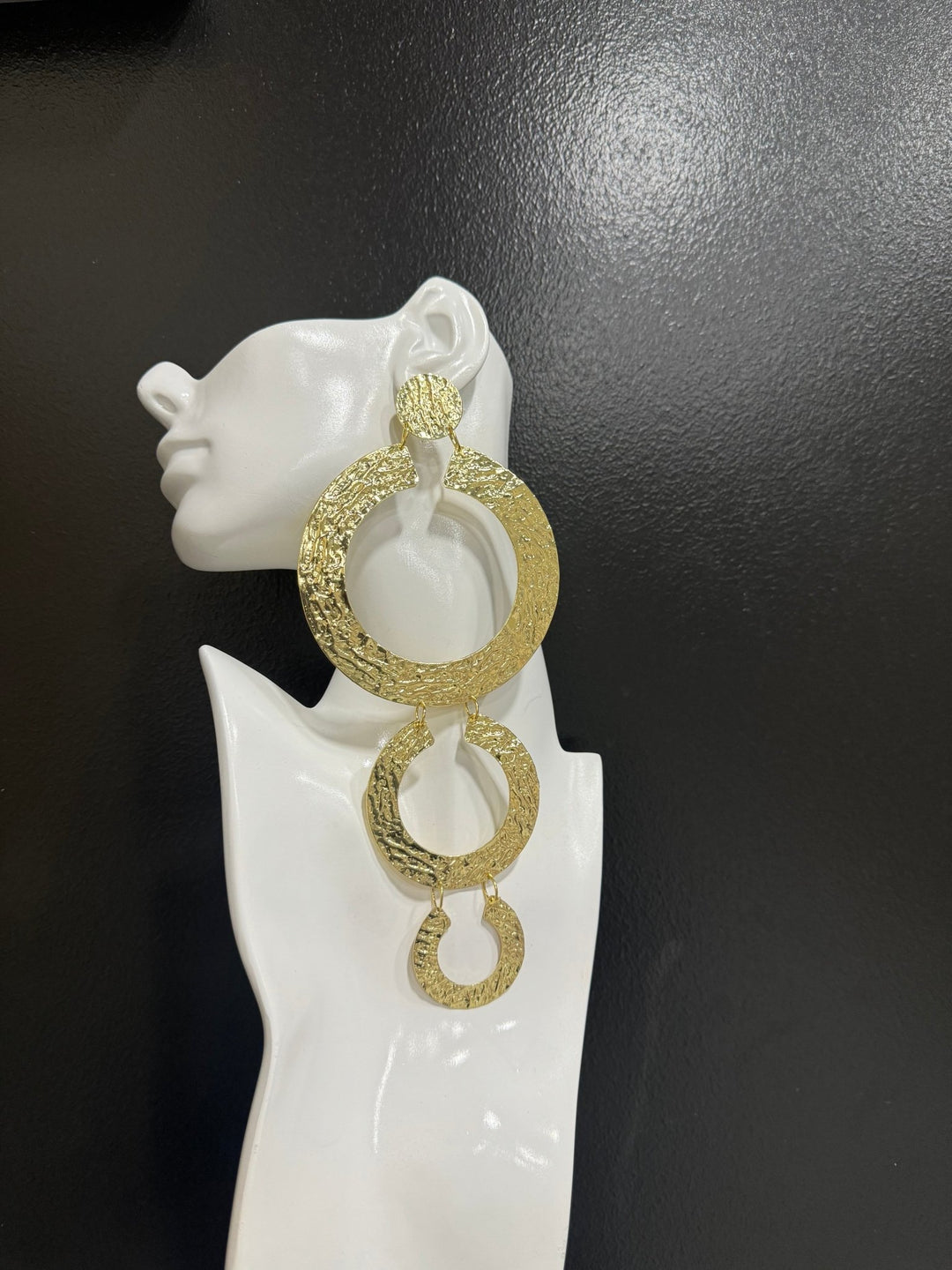 Sample : Lunar Brass Cascade Earrings - Trufacebygrace