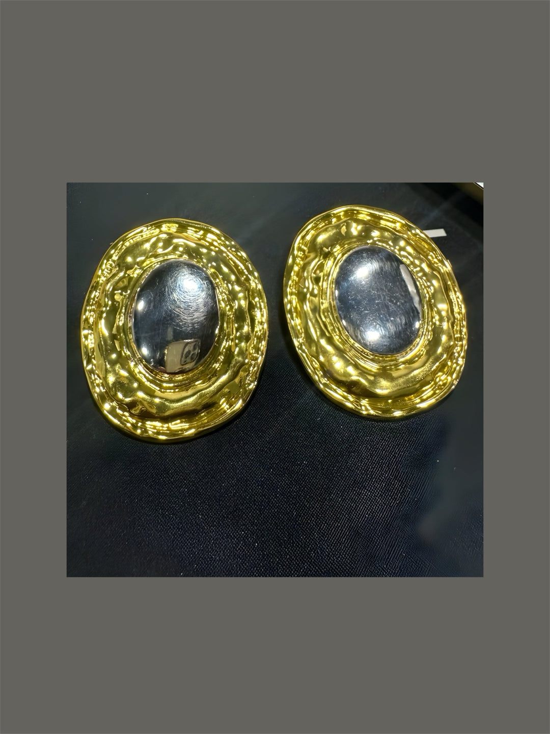 Sample : Malkia Gold and Silver Statement Earrings - Trufacebygrace