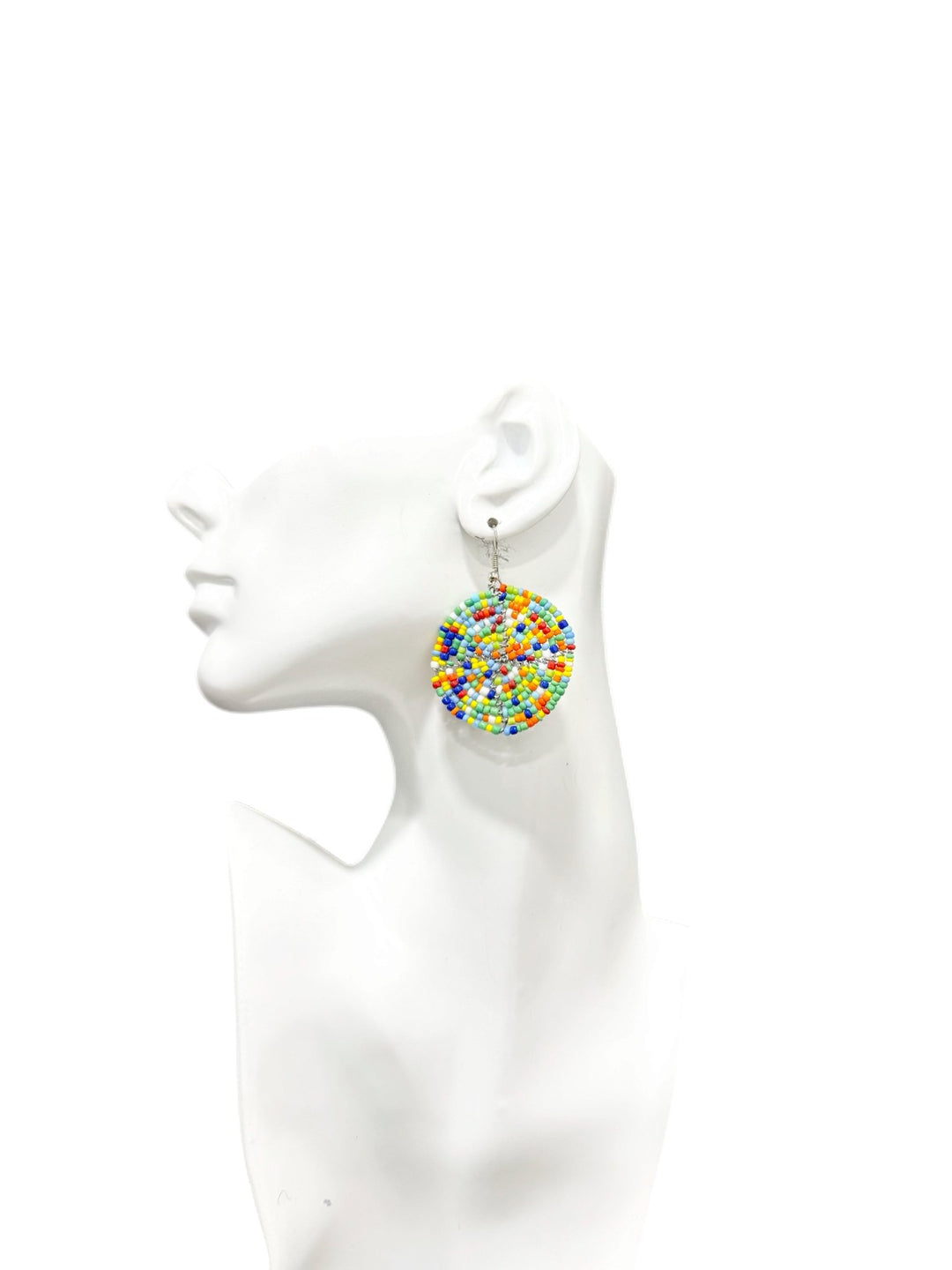 Sample : Multi Beaded Circle Earrings - Trufacebygrace