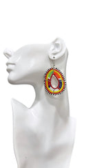Sample : Multi Beaded Oval Earrings - Trufacebygrace