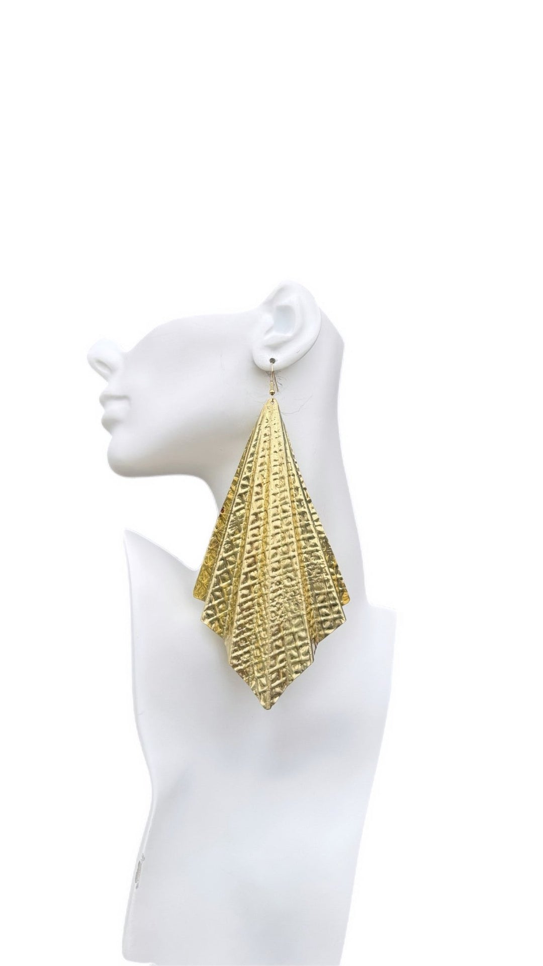 Sample : Nyame Nti Fan Brass Earrings - Trufacebygrace