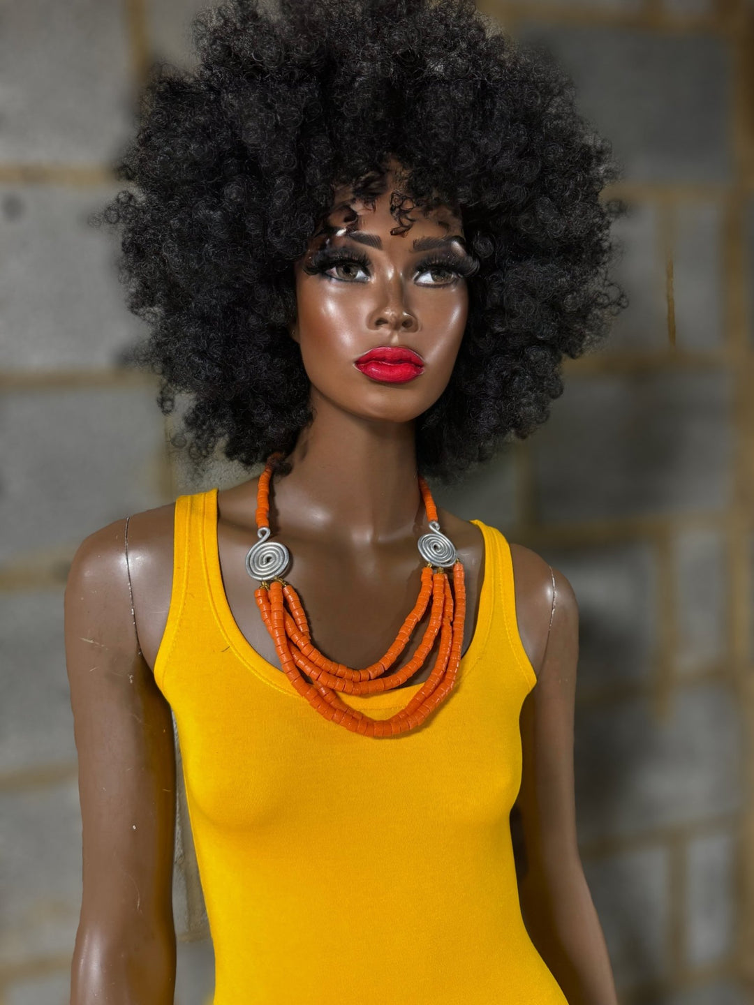 Sample : Orange Beaded Necklace - Trufacebygrace