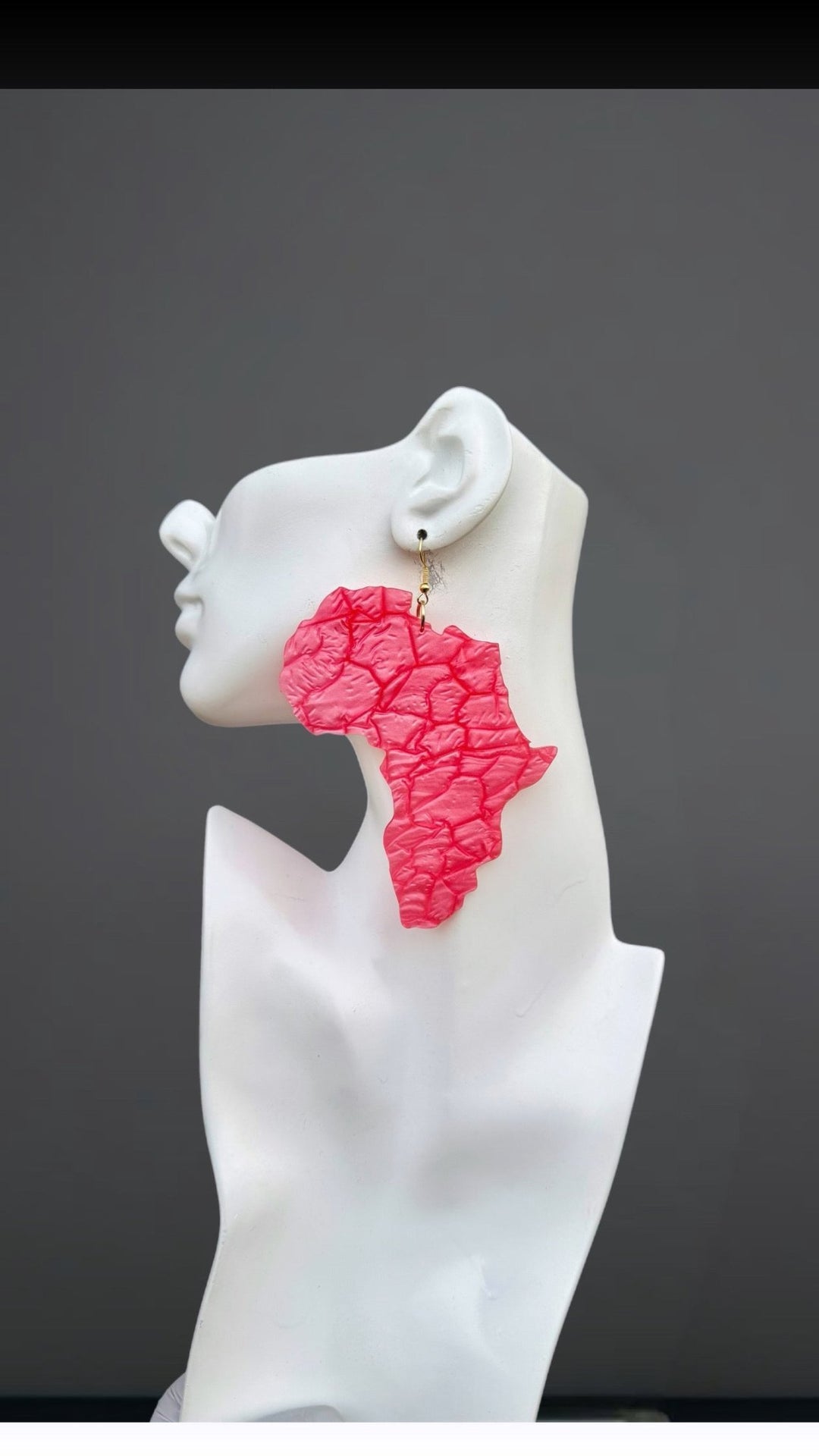 Sample : Rosa Africa Map Earrings - Trufacebygrace