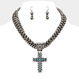 Sample Sierra Turquoise Multi - Layered Necklace Set - Trufacebygrace