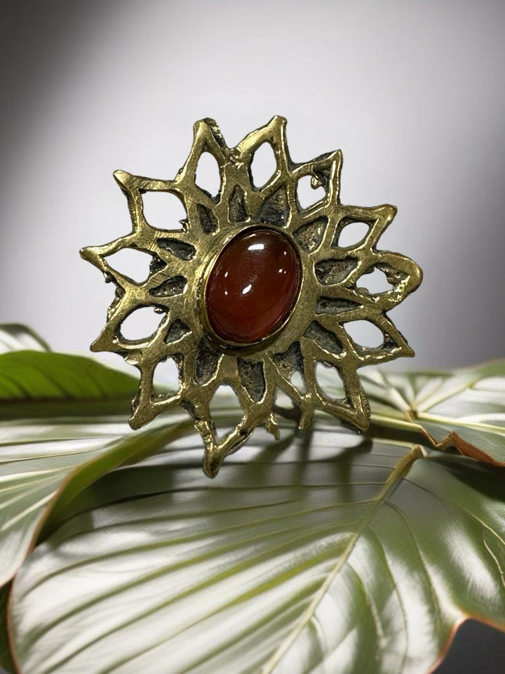 Sample : Sunburst Carnelian Ring - Trufacebygrace