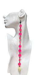 Sample : Vinyl Disc and Beads Earrings - Trufacebygrace