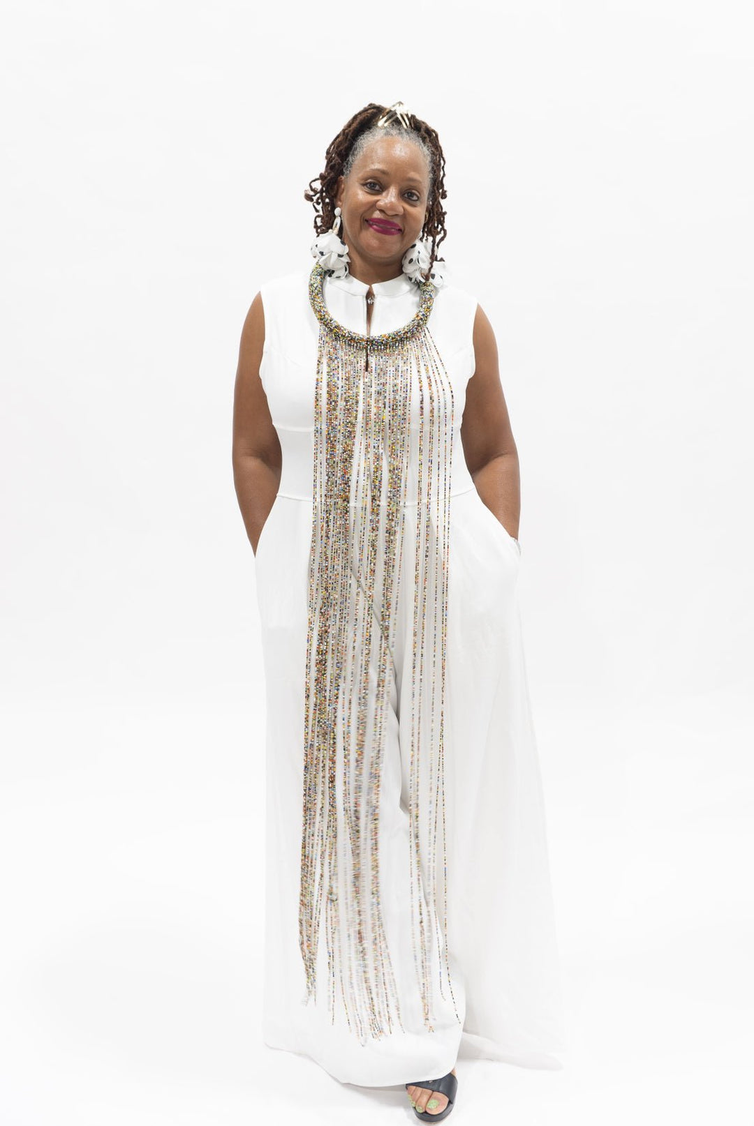 Sanje Falls beaded Necklace - Trufacebygrace