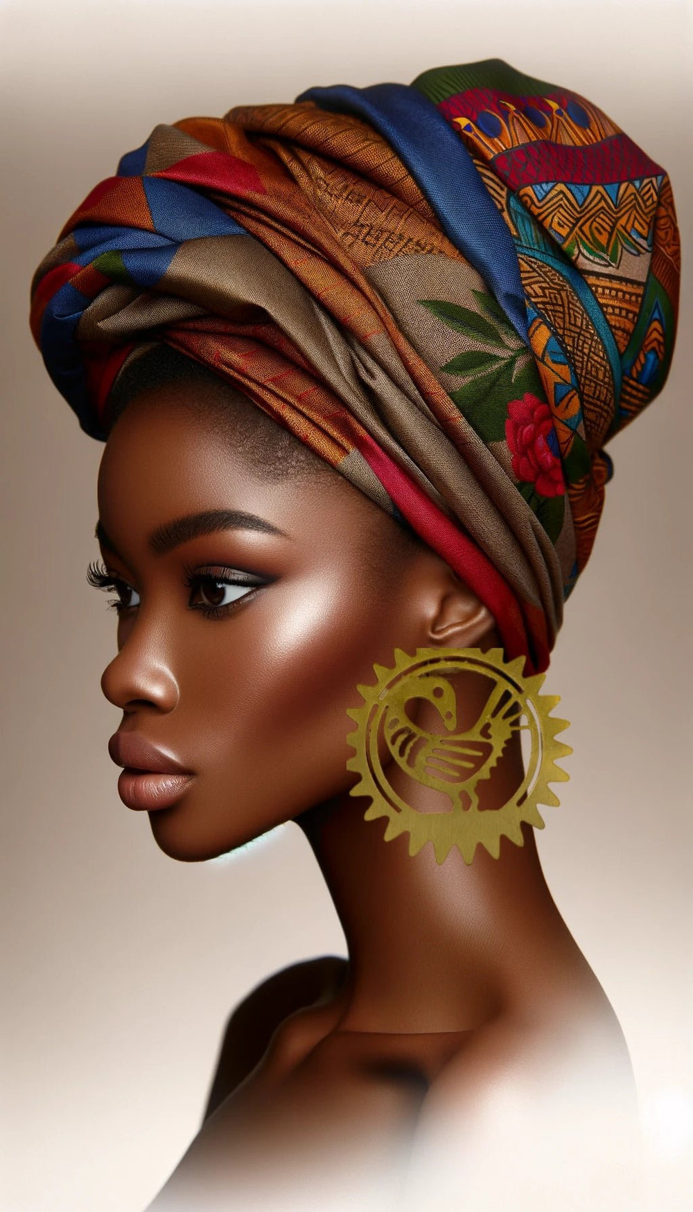 Sankofa Heritage Brass Stud Earrings - Trufacebygrace