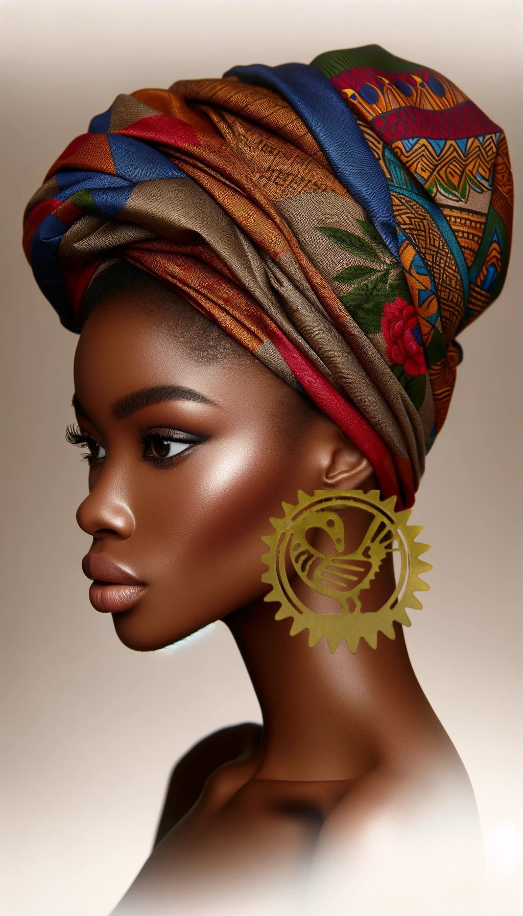 Sankofa Heritage Brass Stud Earrings - Trufacebygrace