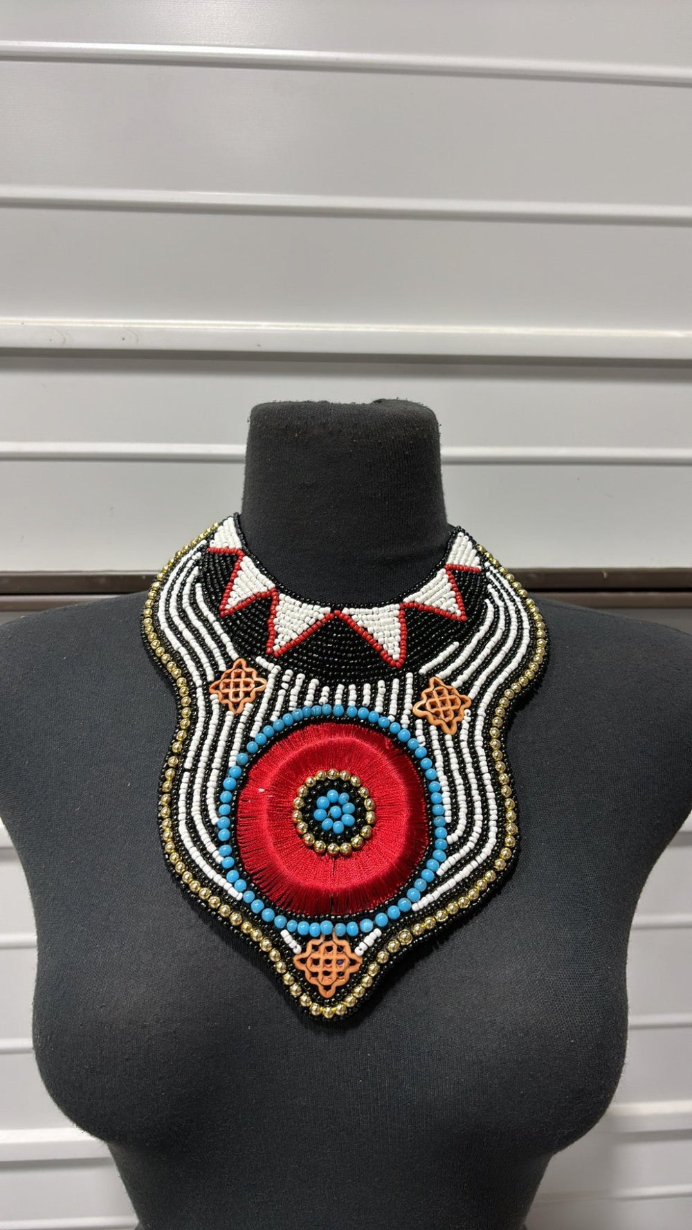 Saraphine Beaded Bib Necklace - Trufacebygrace