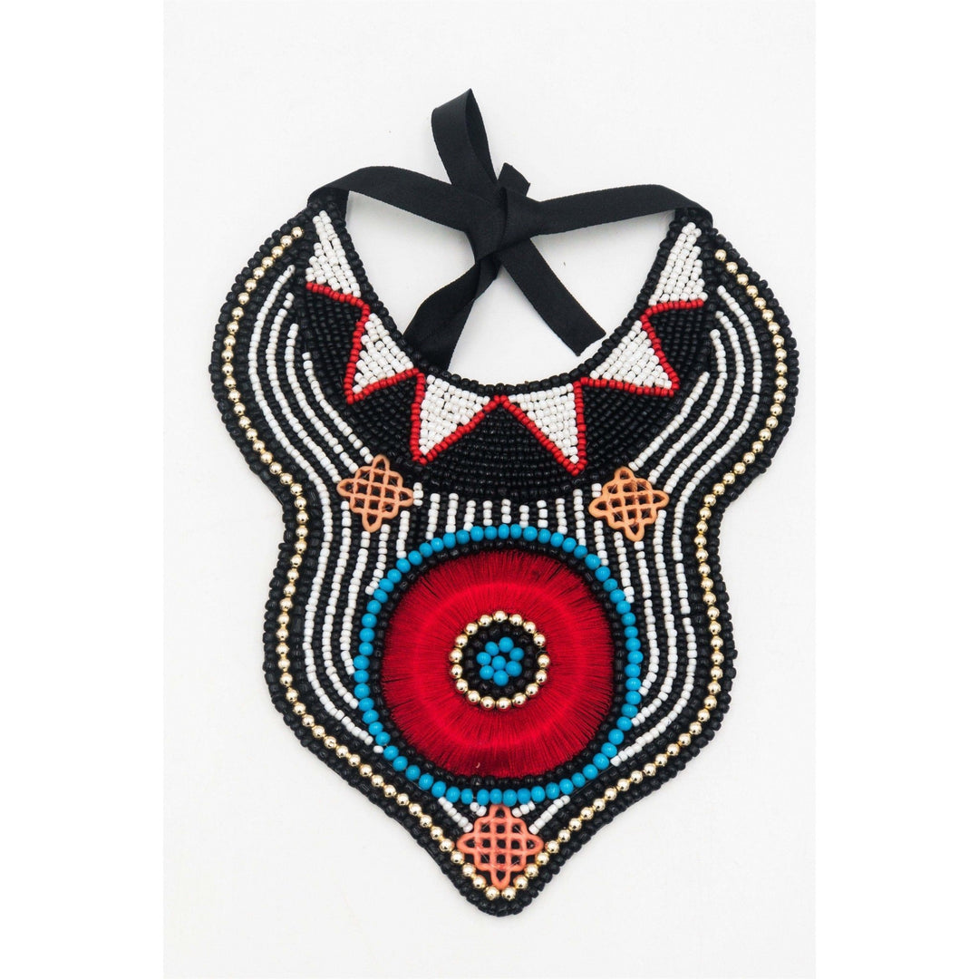 Saraphine Beaded Bib Necklace - Trufacebygrace