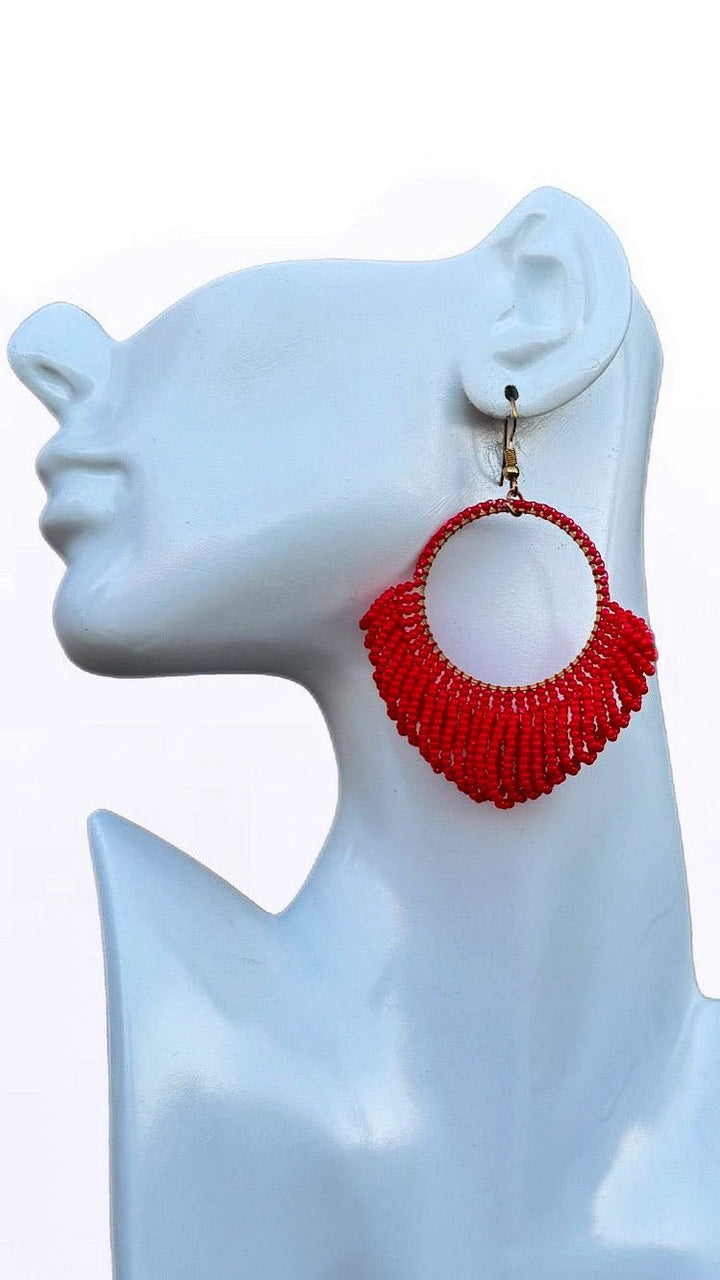 Scallop Beaded Earrings - Trufacebygrace