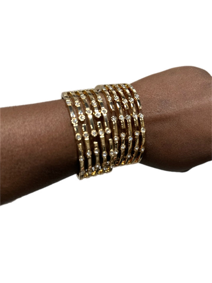 Shimmering stones cuff bracelet - Trufacebygrace