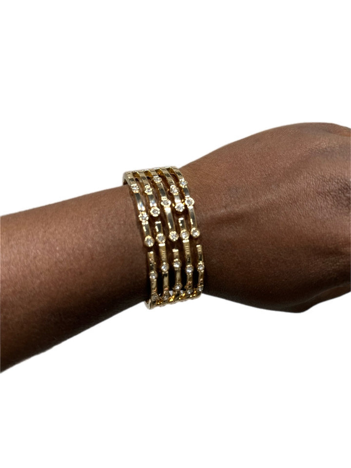 Shimmering stones cuff bracelet - Trufacebygrace