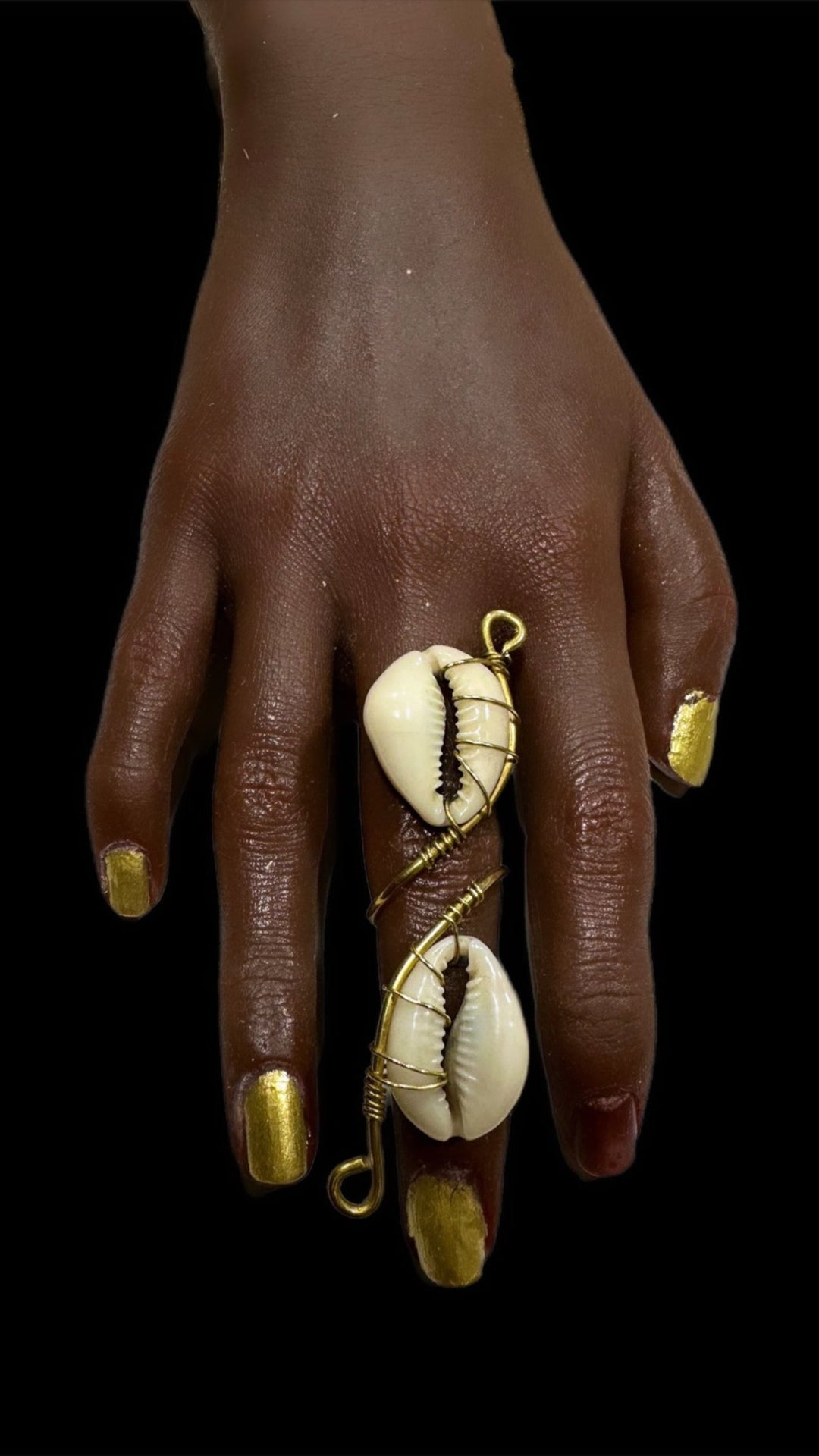 Sidea Meanu double Cowry shell Ring - Trufacebygrace