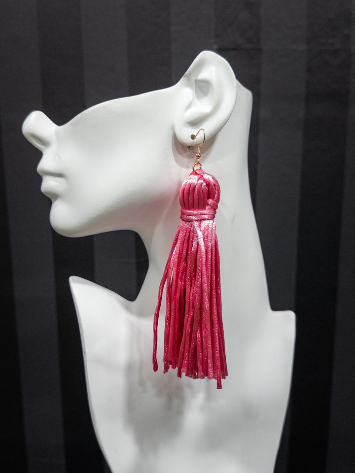 Silk threads Fringe/Tassel Earrings - Trufacebygrace