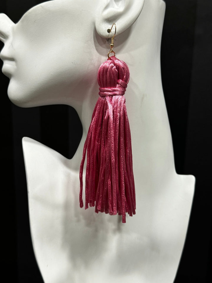 Silk threads Fringe/Tassel Earrings - Trufacebygrace