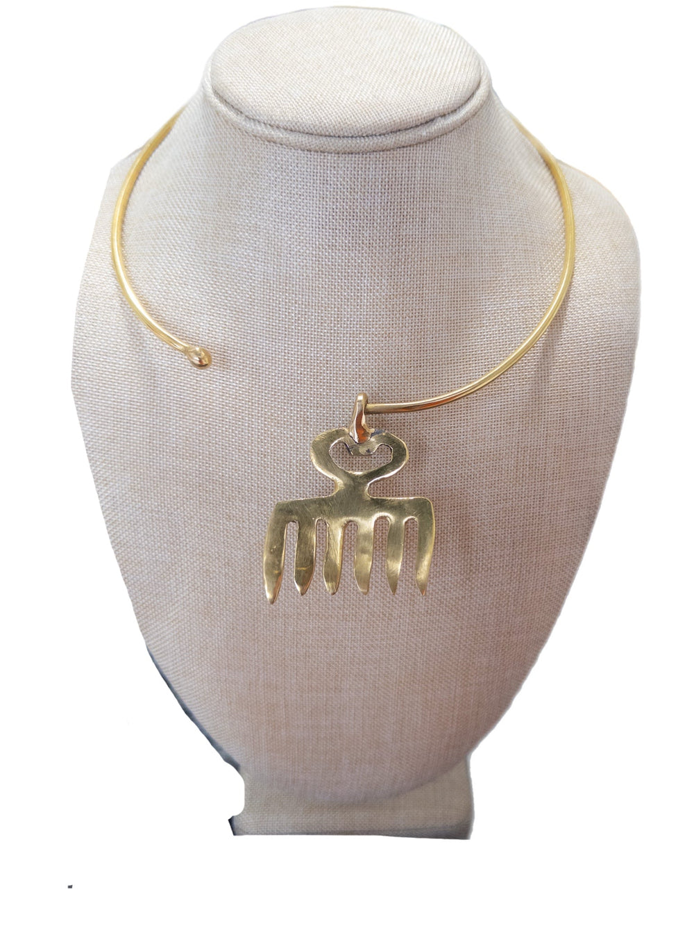 Simple Adinkra Brass Choker - Trufacebygrace