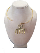 Simple Adinkra Brass Choker - Trufacebygrace