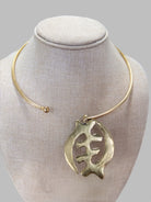 Simple Adinkra Brass Choker - Trufacebygrace