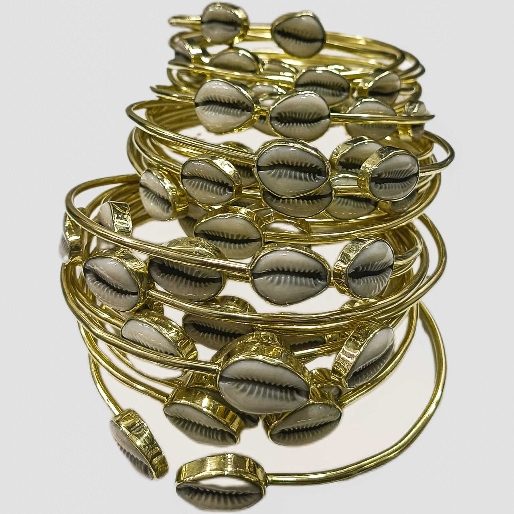Simple Cowry and Brass Choker Necklace - Trufacebygrace