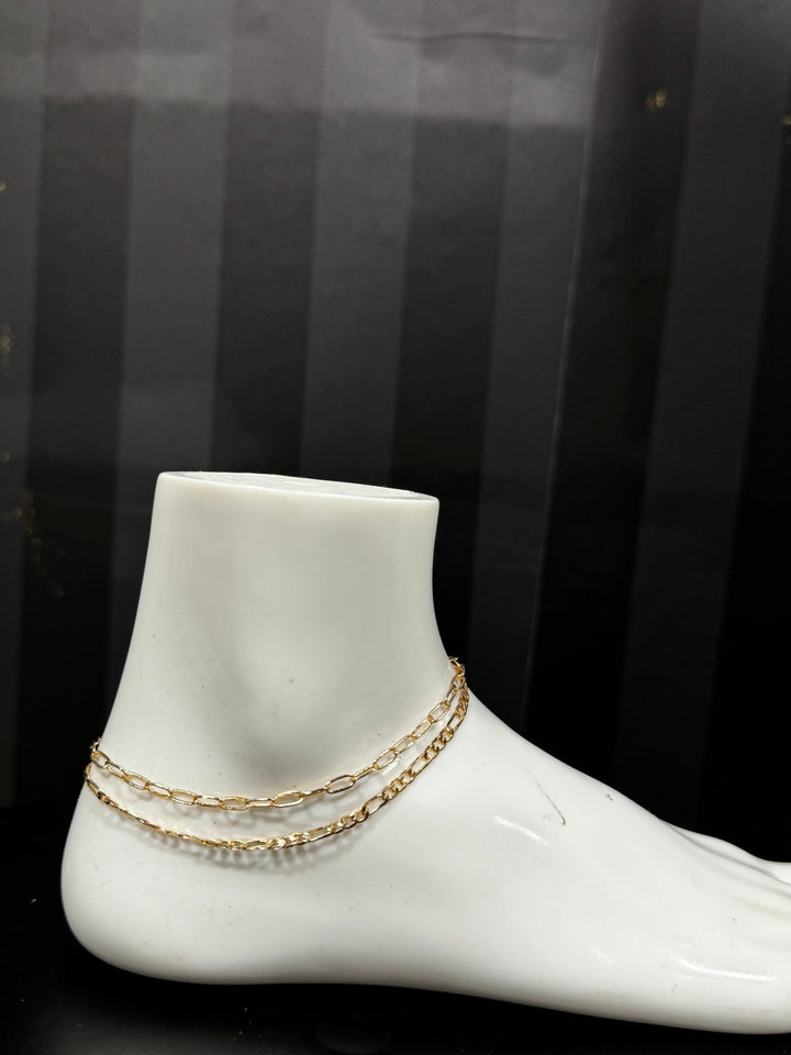 Simple gold plated anklet - Trufacebygrace