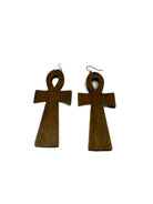 Simple Wooden Ankh Earring - Trufacebygrace
