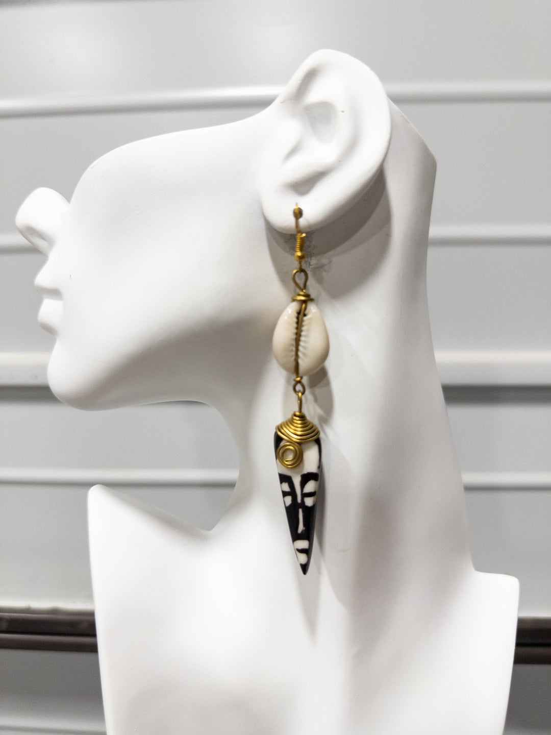 Small tribal face mask earrings - Trufacebygrace