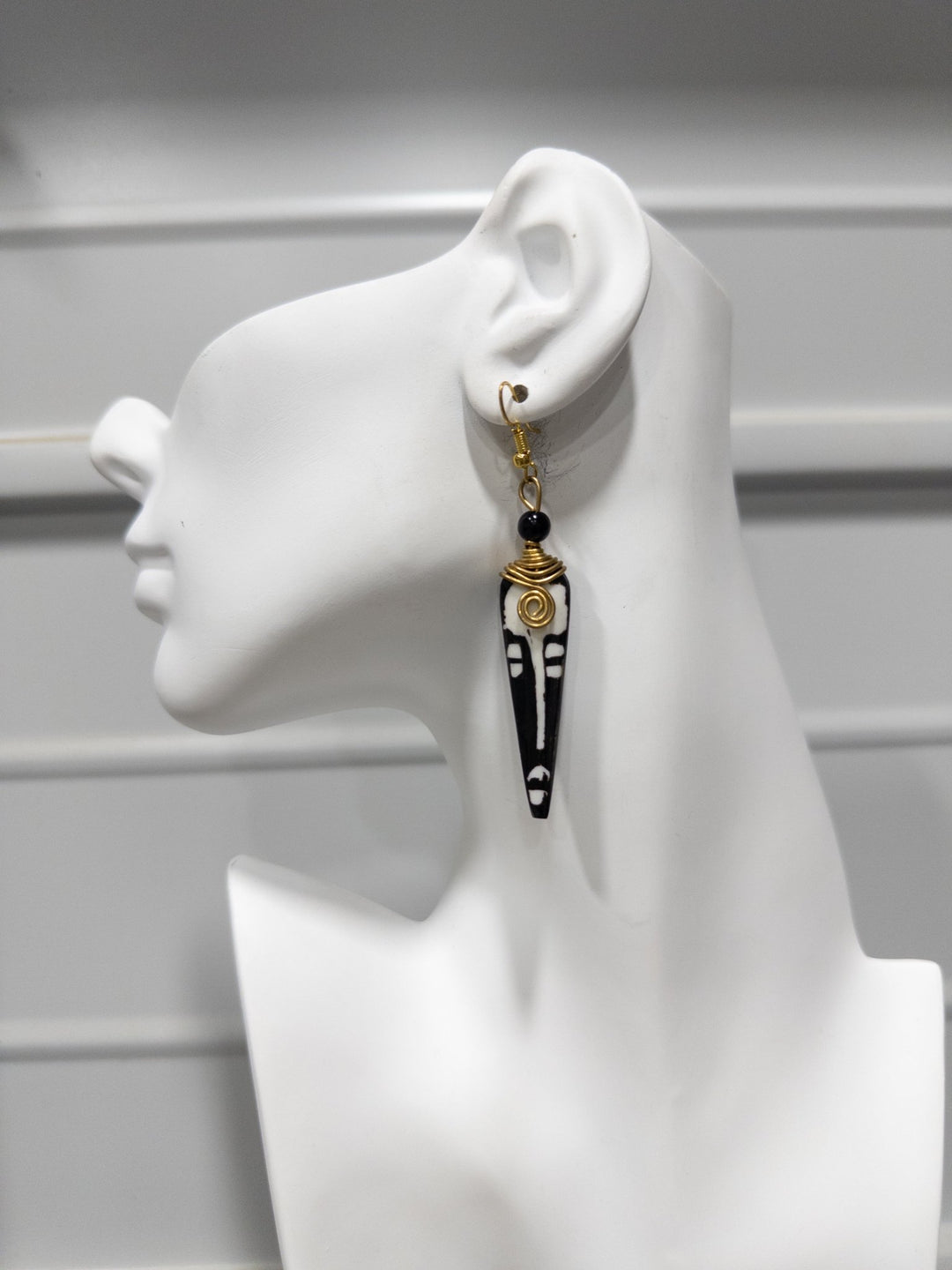 Small tribal face mask earrings - Trufacebygrace