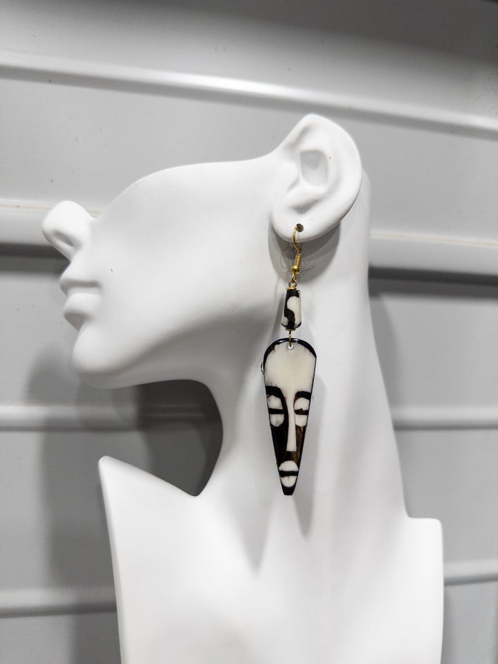 Small tribal face mask earrings - Trufacebygrace