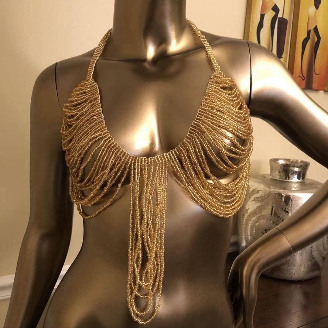 Sophy Handmade beaded bralette - Trufacebygrace