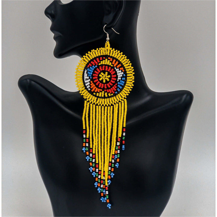 South Africa Handmade Beaded Drop Earrings - Trufacebygrace