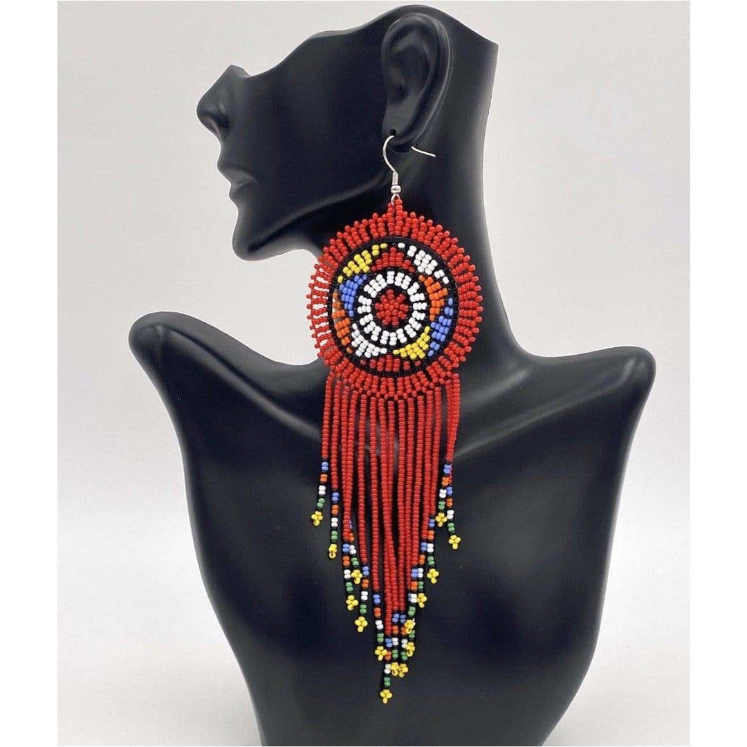 South Africa Handmade Beaded Drop Earrings - Trufacebygrace