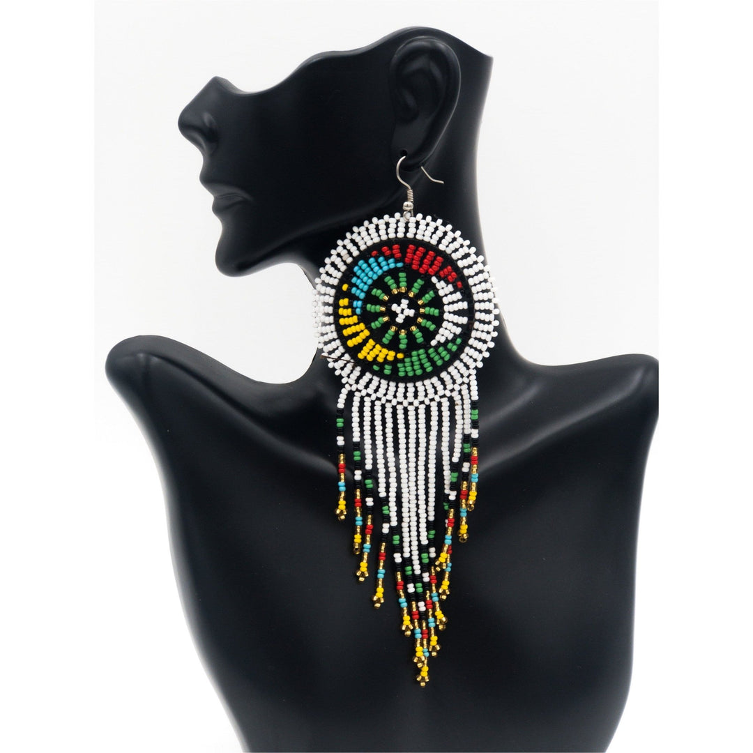 South Africa Handmade Beaded Drop Earrings - Trufacebygrace