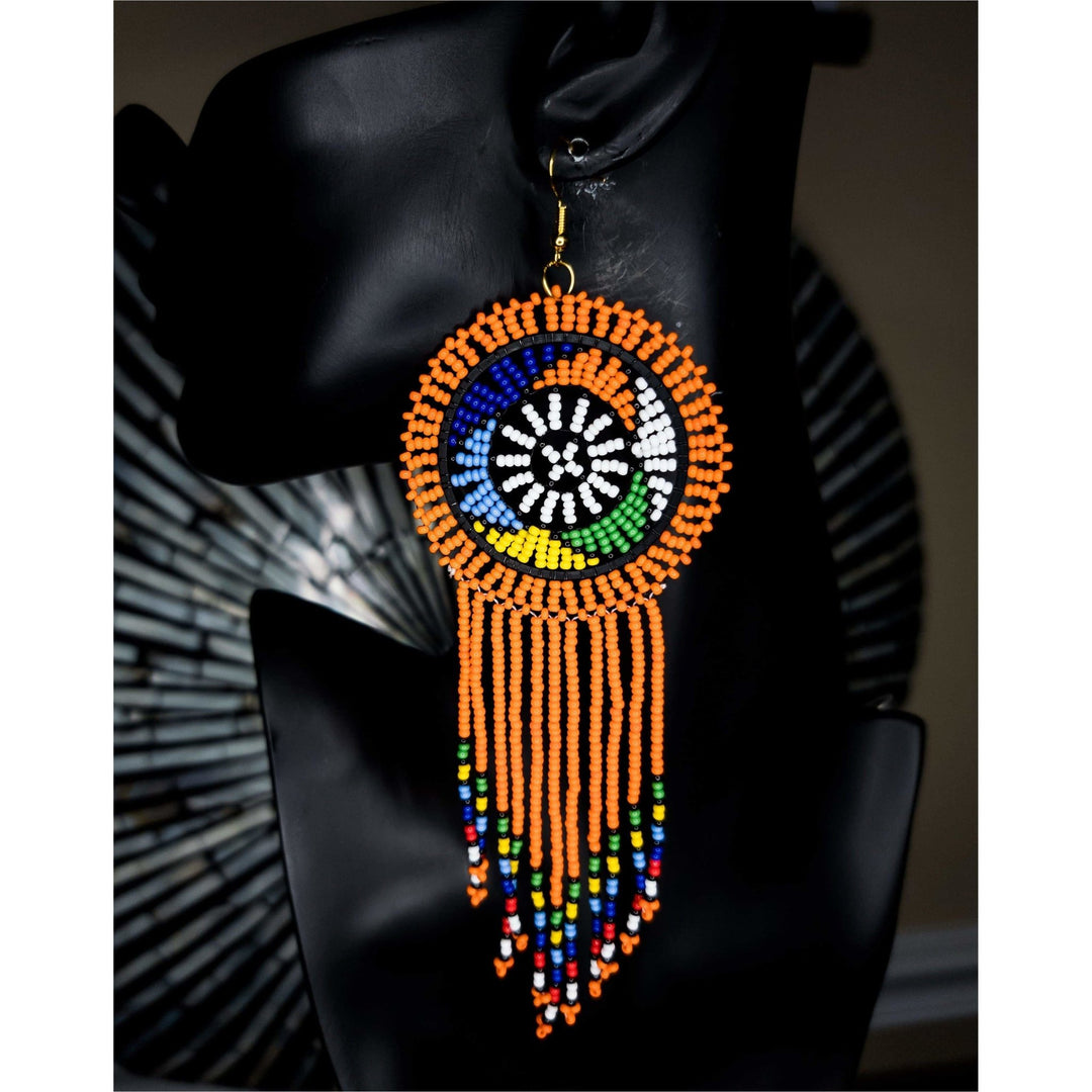 South Africa Handmade Beaded Drop Earrings - Trufacebygrace