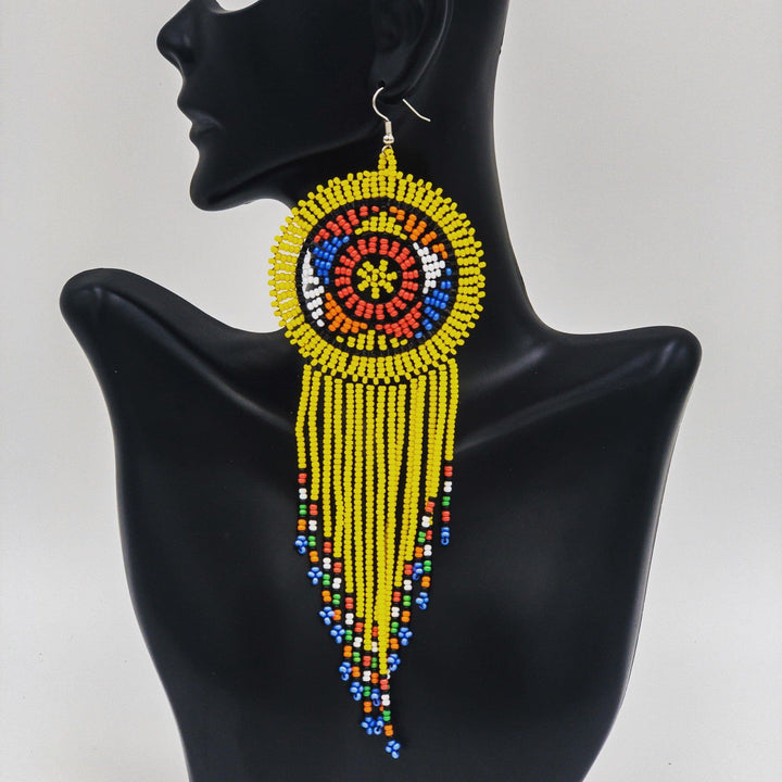 South Africa Handmade Beaded Drop Earrings - Trufacebygrace