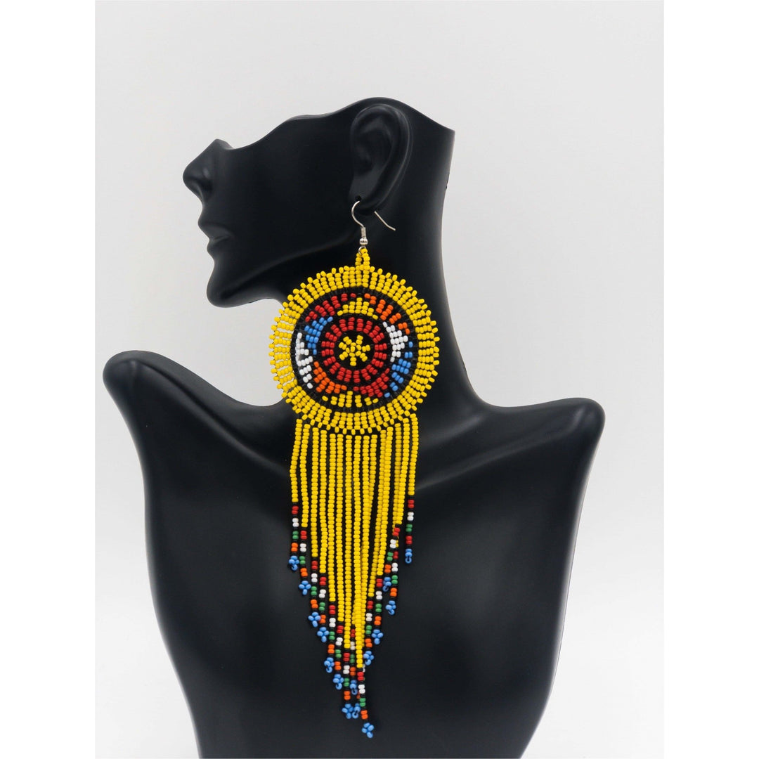 South Africa Handmade Beaded Drop Earrings - Trufacebygrace