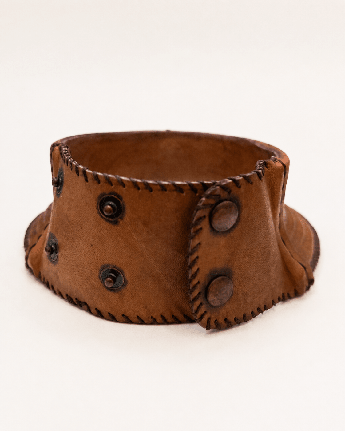 Sovereign Ankh Handcrafted Leather Choker Necklace - Trufacebygrace