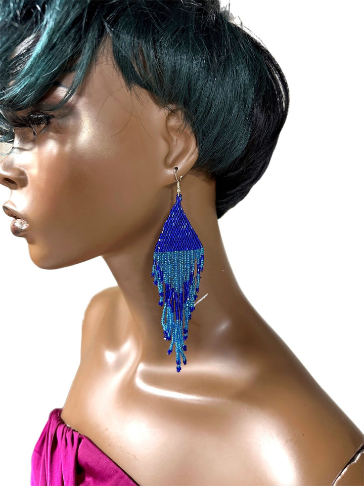 Sparkly Tassel Beaded earring - Trufacebygrace