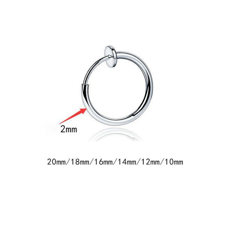 Stainless steel faux septum clip on nose rings/ earrings - Trufacebygrace