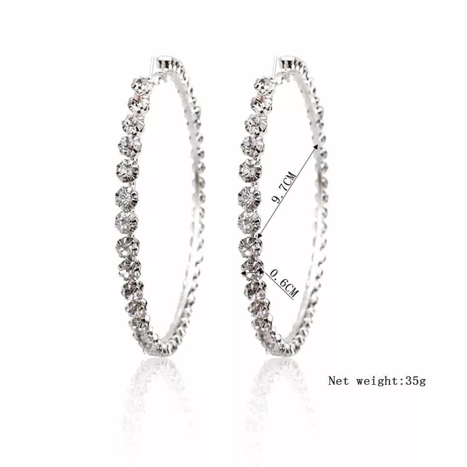 Statement Rhinestone hoops - Trufacebygrace